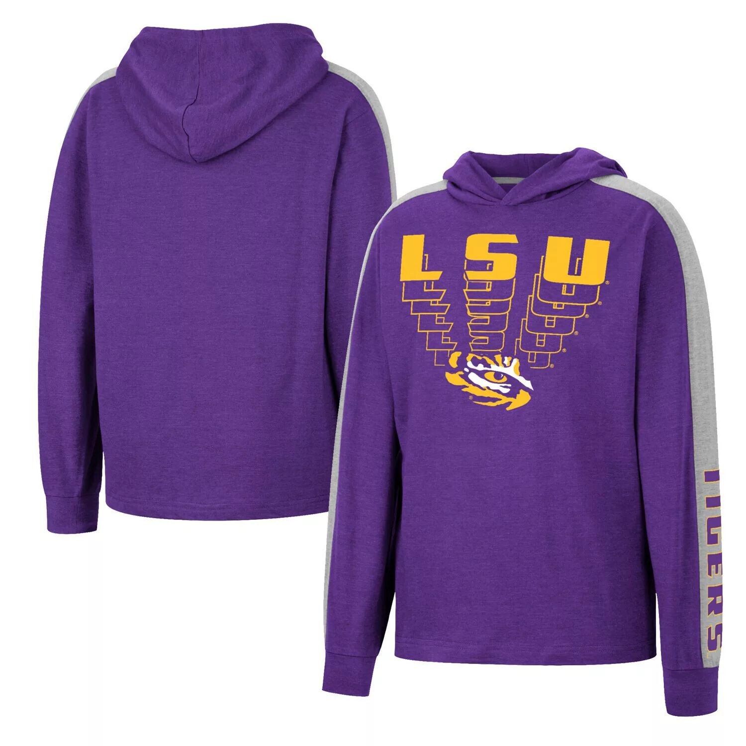 

Футболка с капюшоном Youth Colosseum Purple LSU Tigers Wind Changes Colosseum