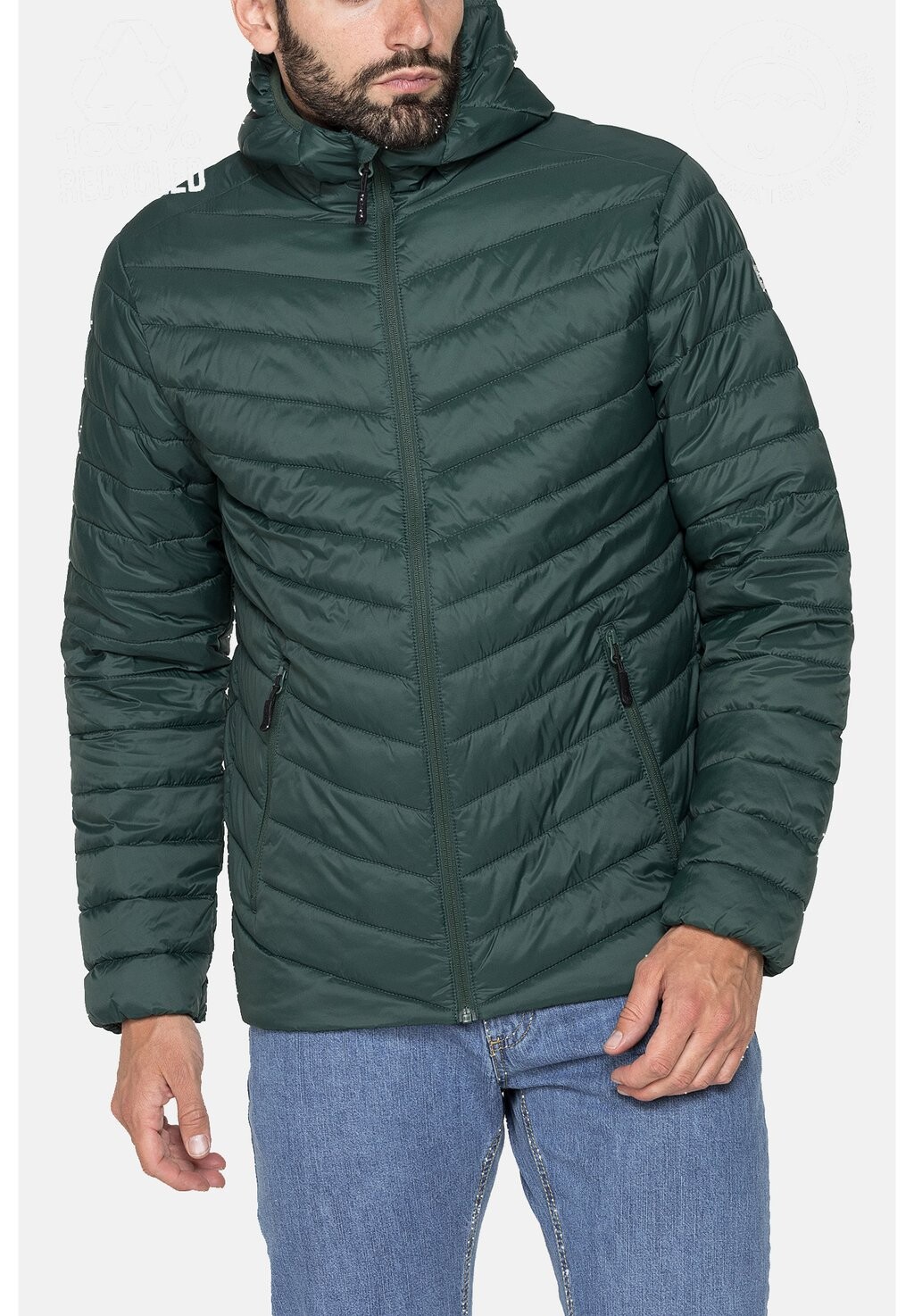 

Пуховик Carrera Jeans, зеленый