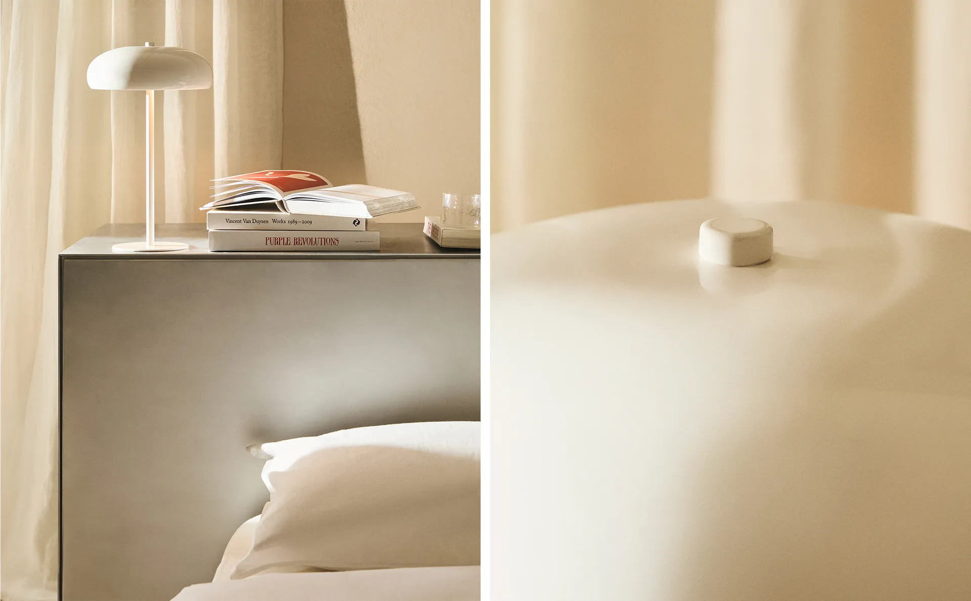 

Большая монохромная настольная лампа Zara Home, белый