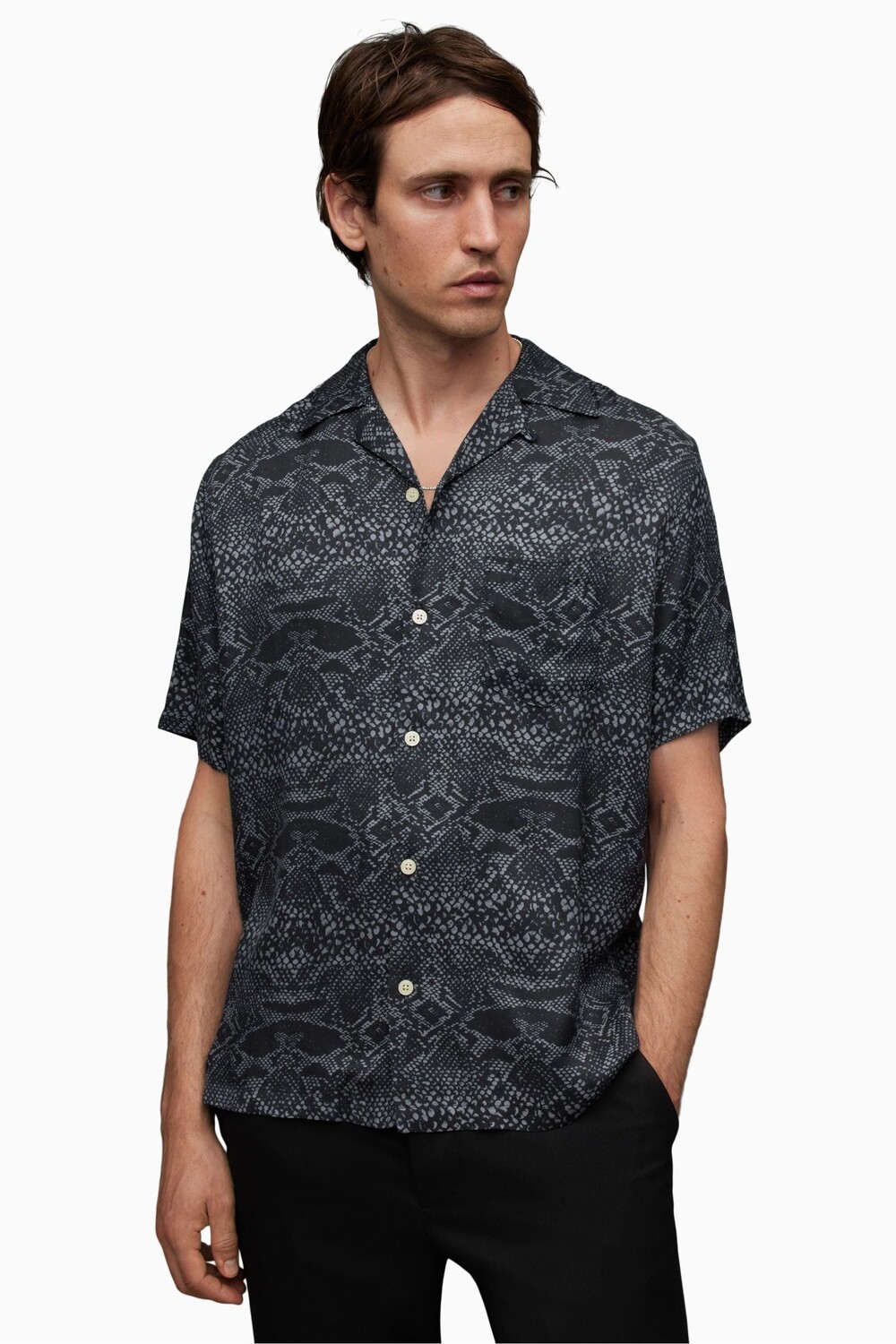 

Рубашка с коротким рукавом AllSaints Blocko All Saints, черный