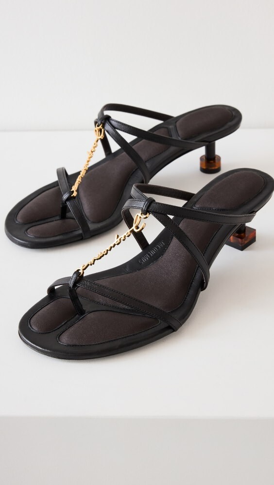 

Сандалии Jacquemus Leses Basses Pralu, черный