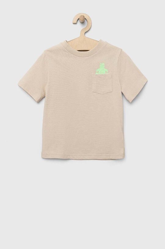 

Хлопковая футболка для детей Gap, бежевый
