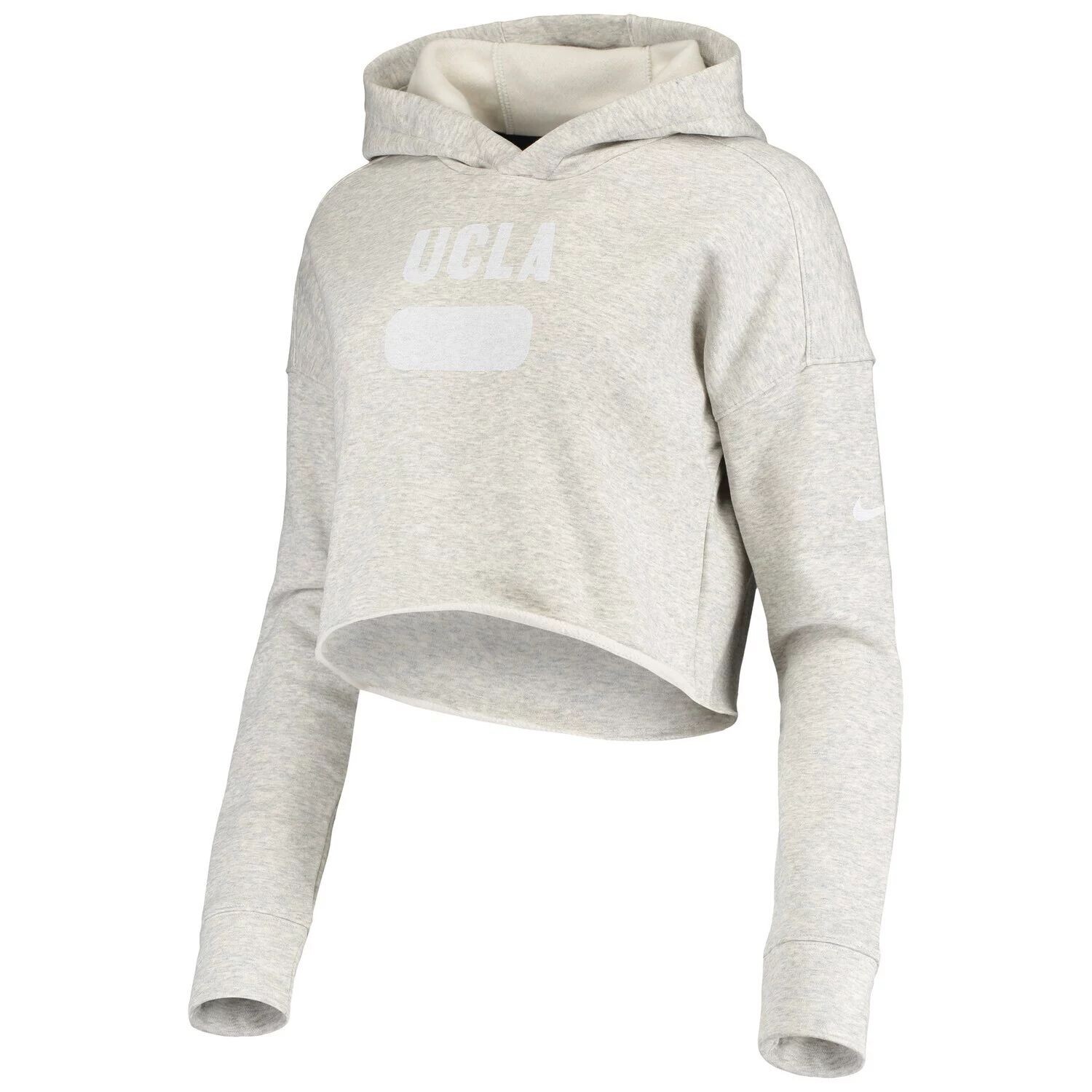 

Женский укороченный пуловер с капюшоном Nike Heathered Grey UCLA Bruins Story Nike