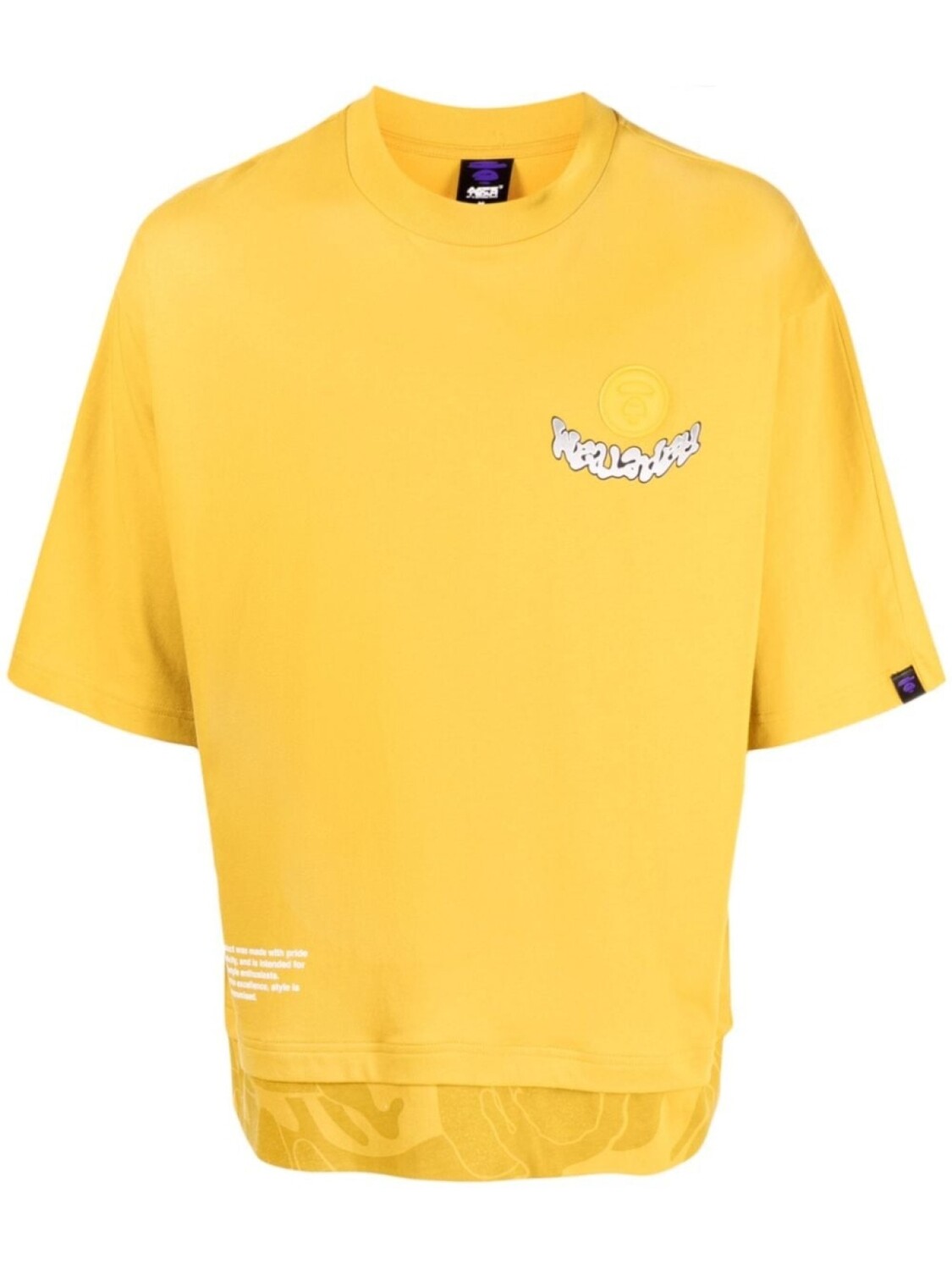 

AAPE BY *A BATHING APE футболка с логотипом, желтый