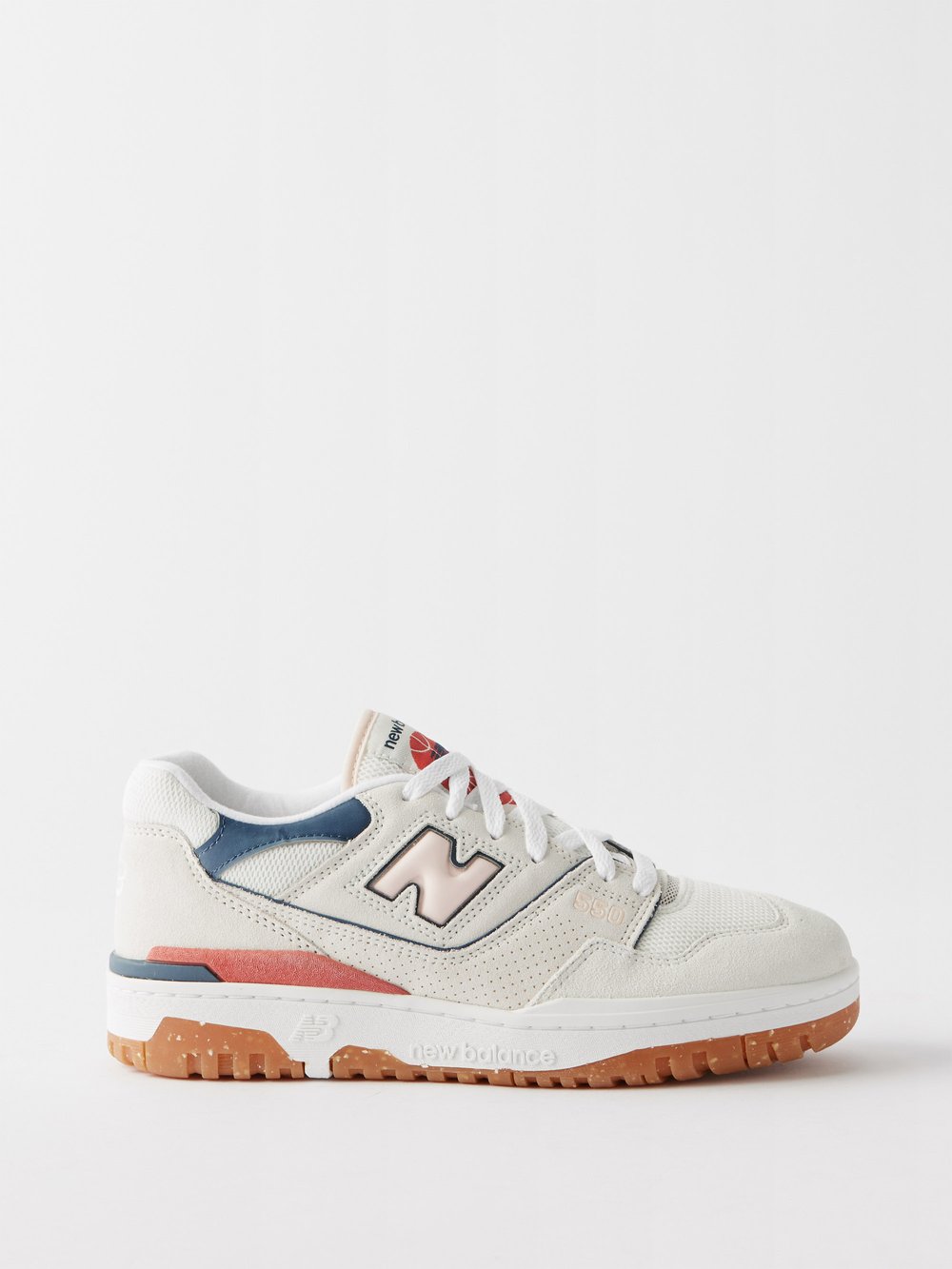 

Кроссовки 550 из замши и сетки New Balance, бежевый