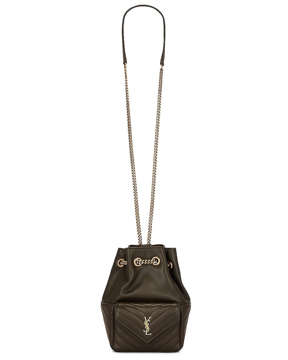 

Сумка Saint Laurent Mini Joe Bucket Crossbody Chain, цвет Light Musk