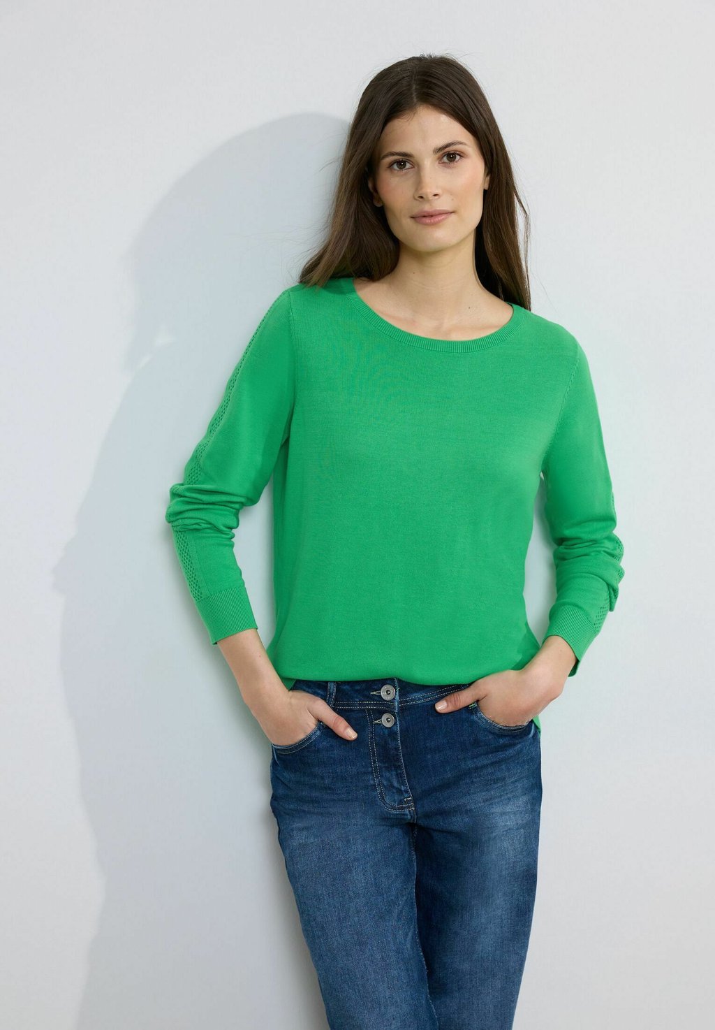 Вязаный свитер STRUKTUR DETAIL Cecil, цвет grün