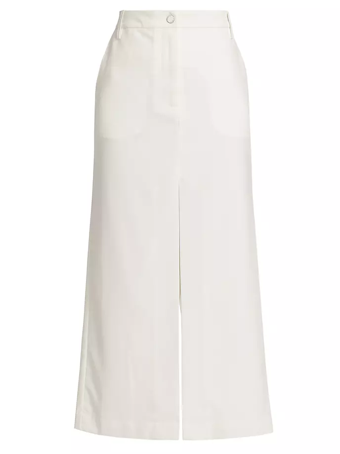 цена Макси-юбка трапециевидного кроя из твила Remain Birger Christensen, цвет egret
