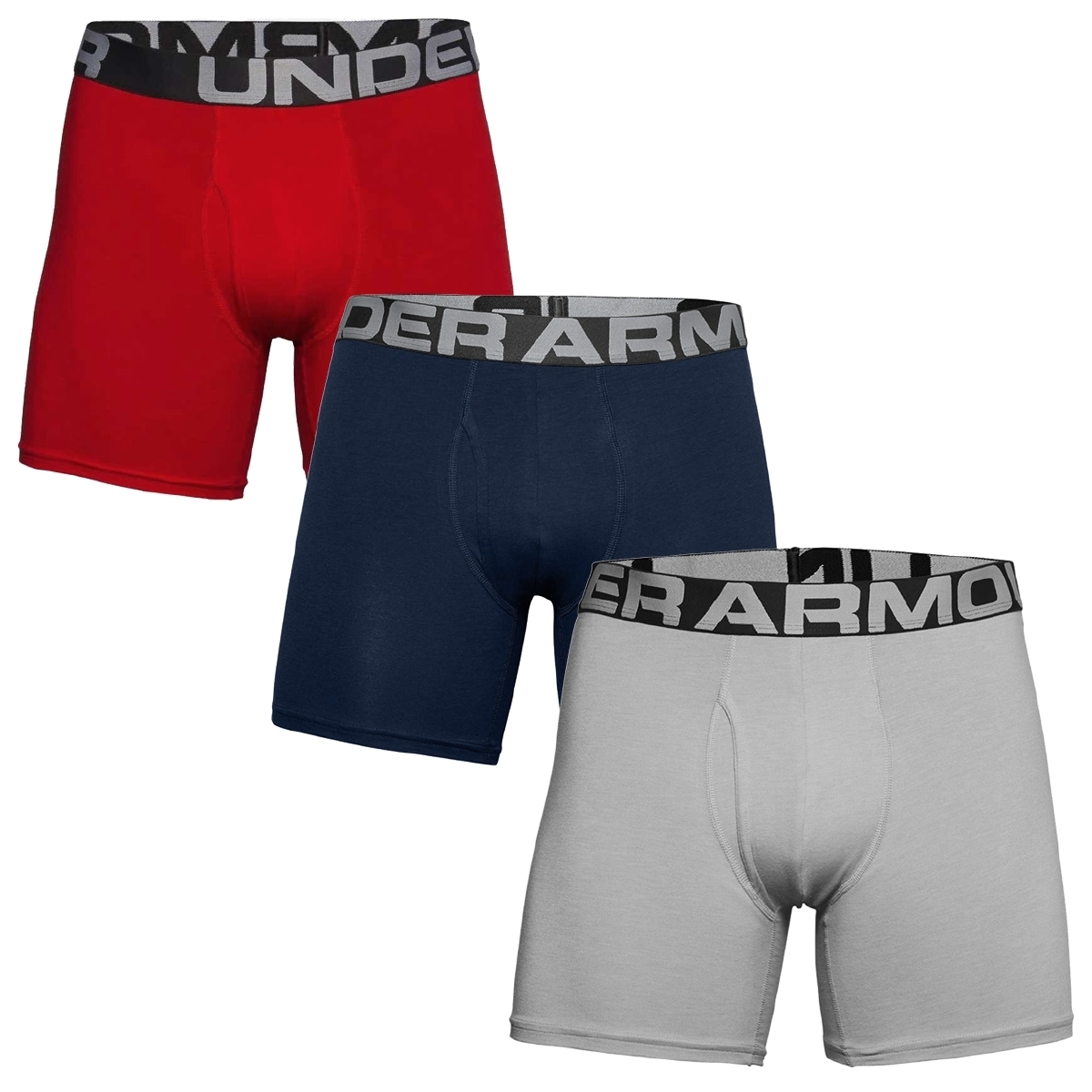 Боксеры Under Armour Boxershorts Charged Cotton 6in 3 Pack, разноцветный трусы мужские under armour charged cotton 6in 3 pack размер 46 48 3 шт 1363617 001