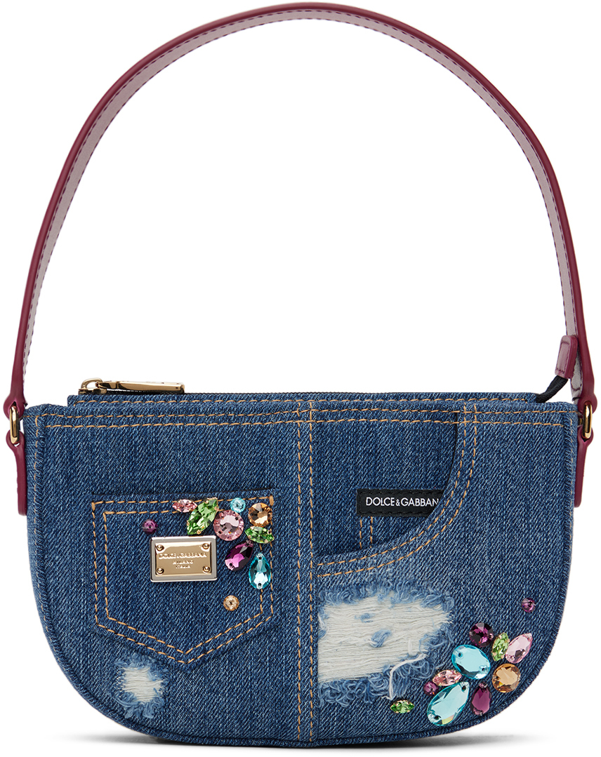 Детская синяя сумка на плечо 'Borsa A Mano' Dolce&Gabbana