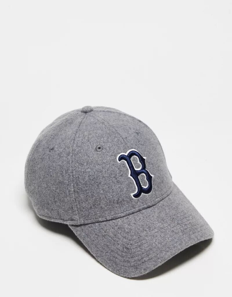 

Серая кепка унисекс из мелтоновой шерсти New Era 9Forty Boston Red Sox