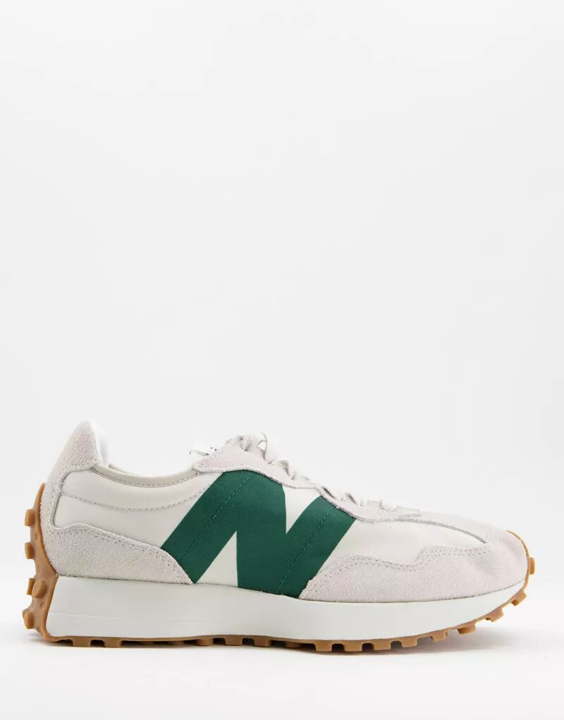 Бело-зеленые кроссовки New Balance 327 бело зеленые кроссовки new balance 5740