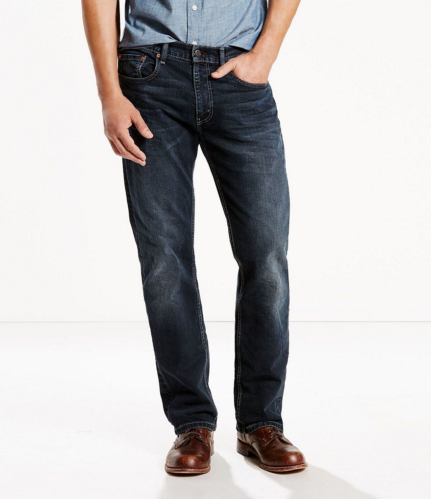 Свободные прямые эластичные джинсы Levi's Big & Tall 559, синий