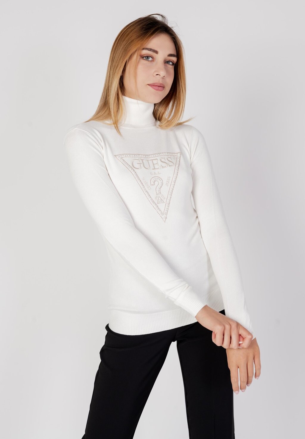 

Свитшот Guess LS TN GISELE LOGO, белый