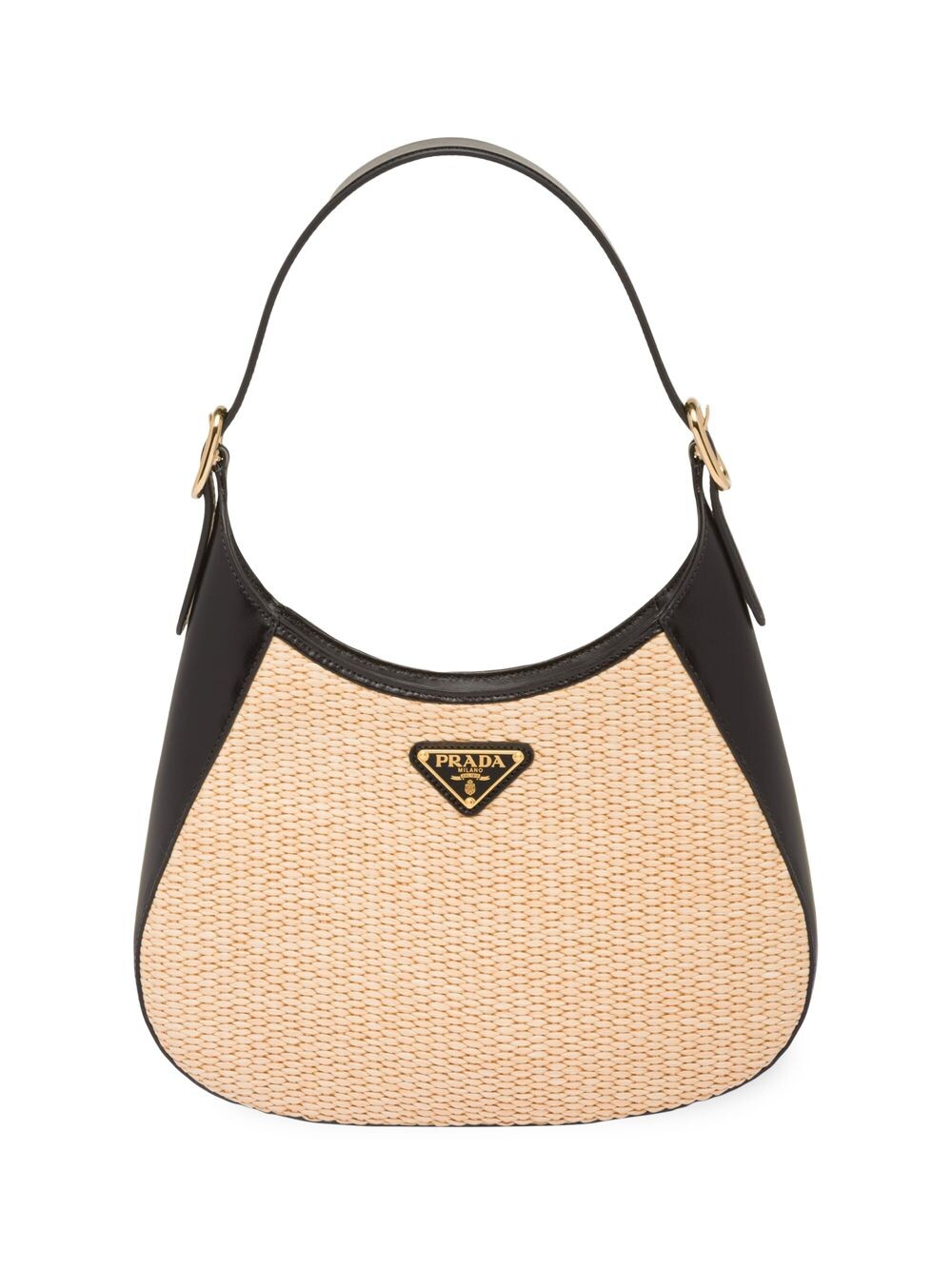 

Сумка через плечо из ткани и кожи Prada, бежевый
