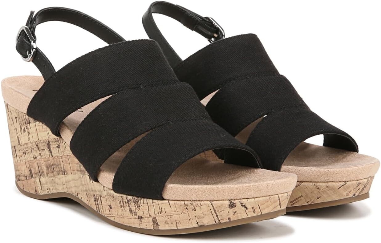 

Сандалии LifeStride Darby Slingback Wedge Sandals, черный