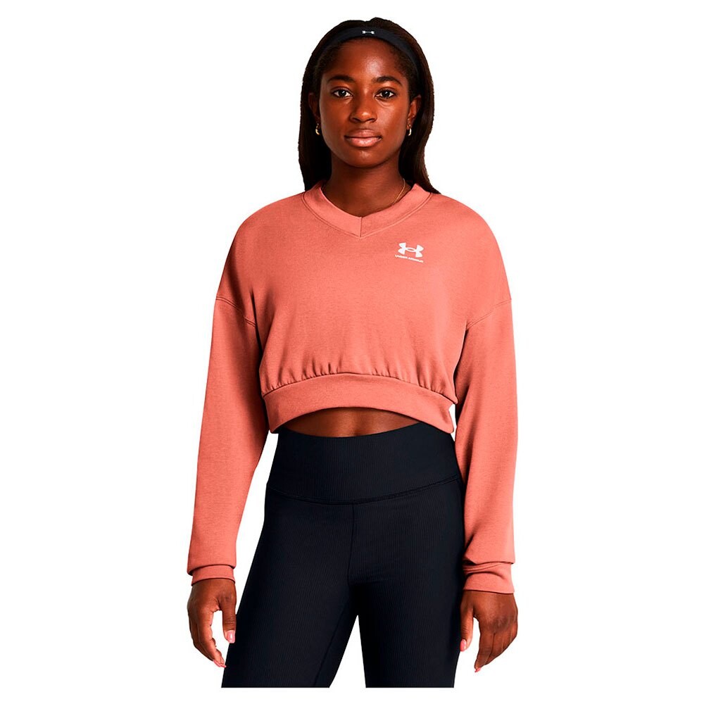 

Толстовка Under Armour Rival Terry OS Crop Crew, розовый