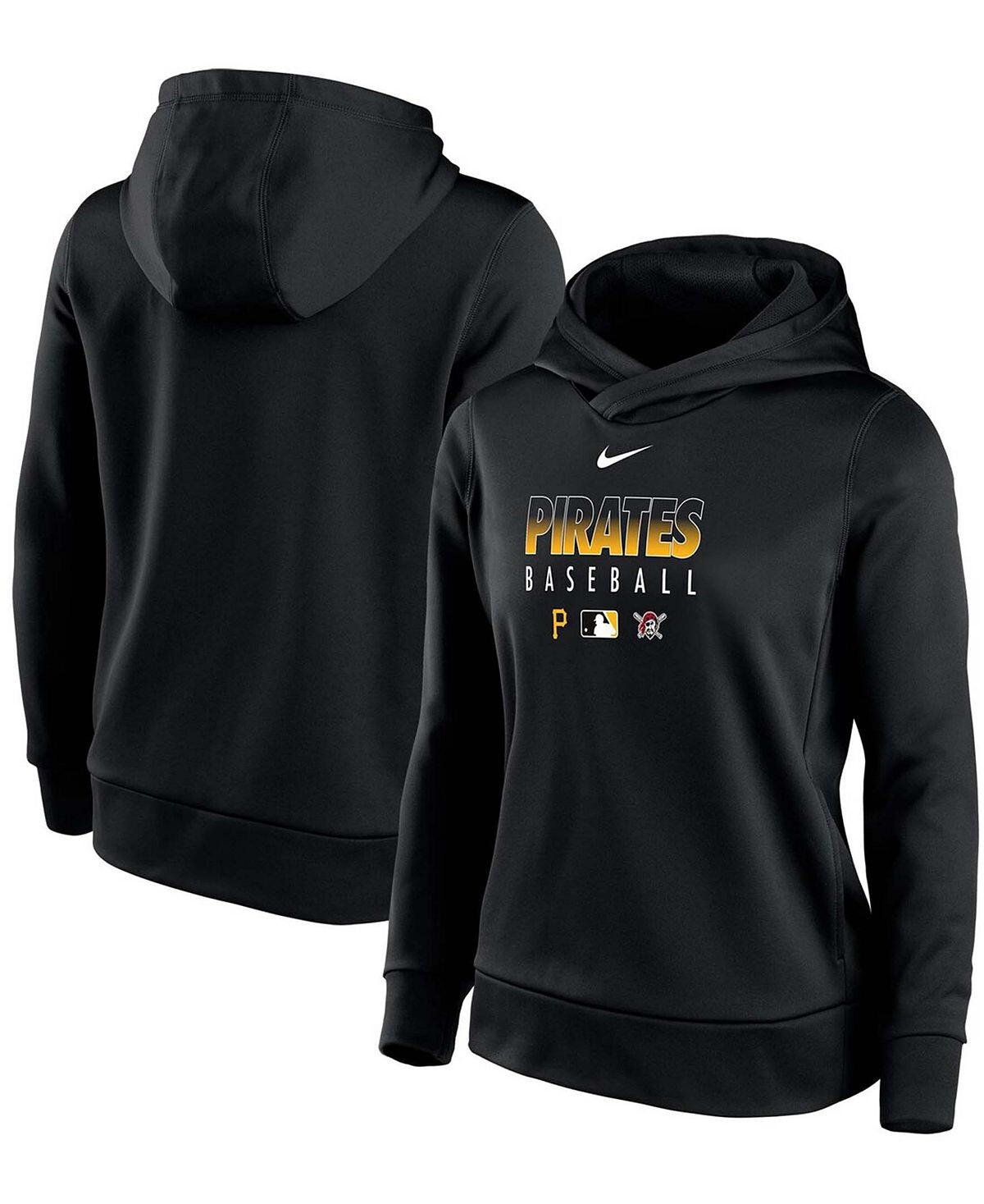 

Женский черный пуловер с капюшоном Pittsburgh Pirates Authentic Collection Performance Nike, черный