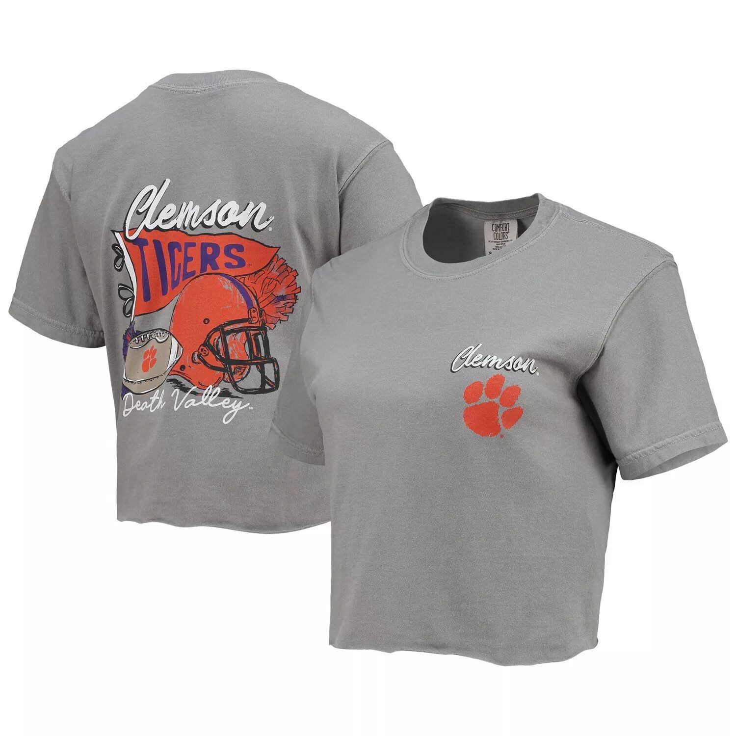 

Женский серый укороченный топ Clemson Tigers Weve Got Spirit
