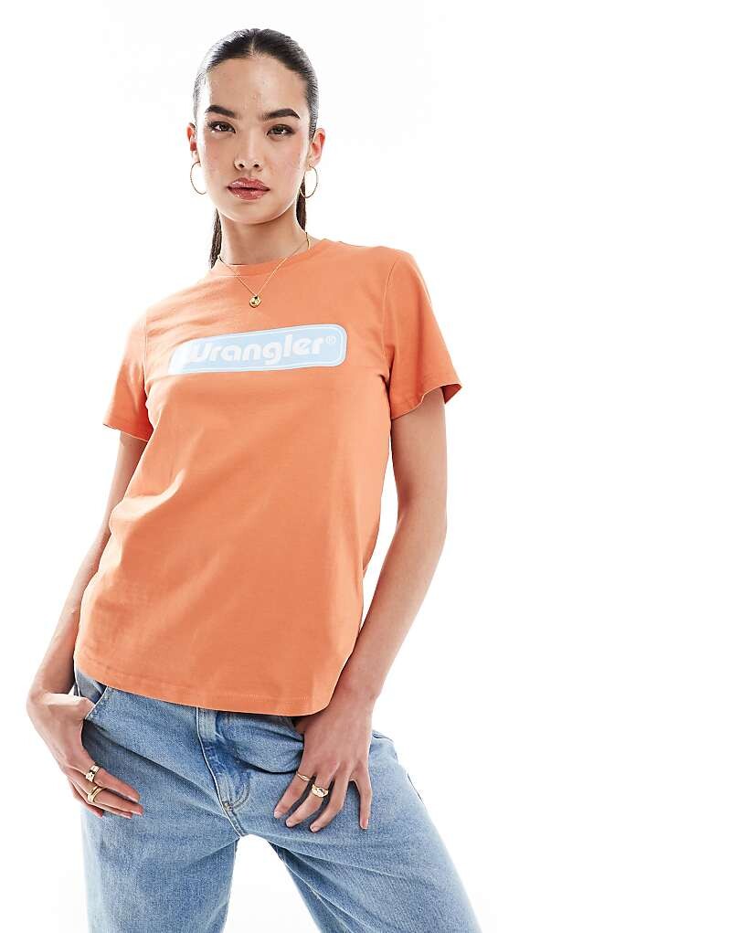

Wrangler - Оранжевая футболка с логотипом