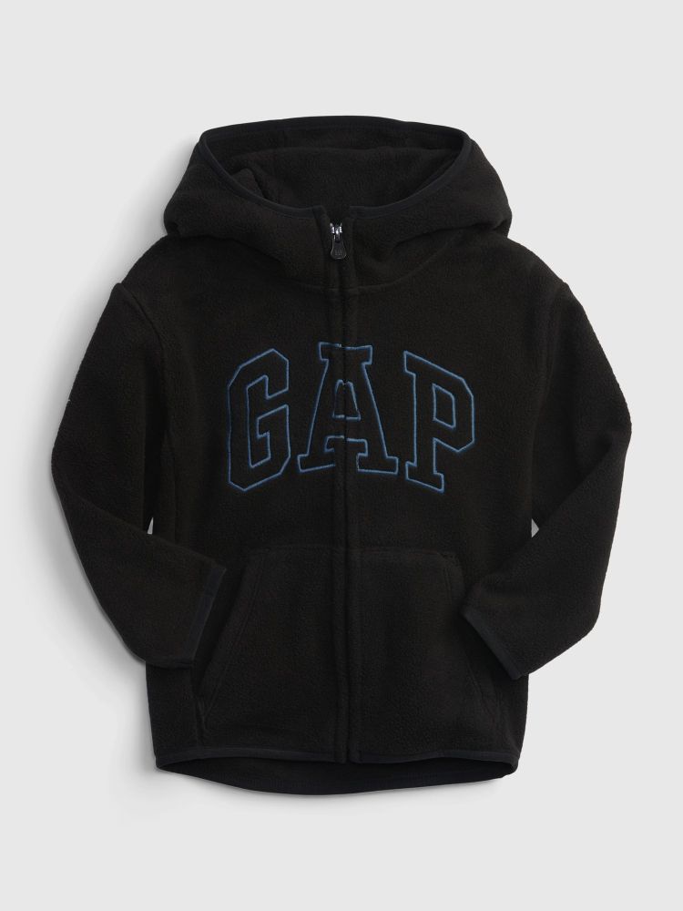 

Флисовая толстовка с капюшоном Gap, черный