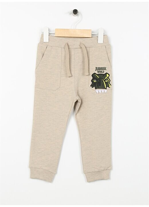 

Эластичные серые меланжевые спортивные штаны для мальчиков NMMJOVAN JURASSIC SWE PANTS UNB Name İt, серый меланж