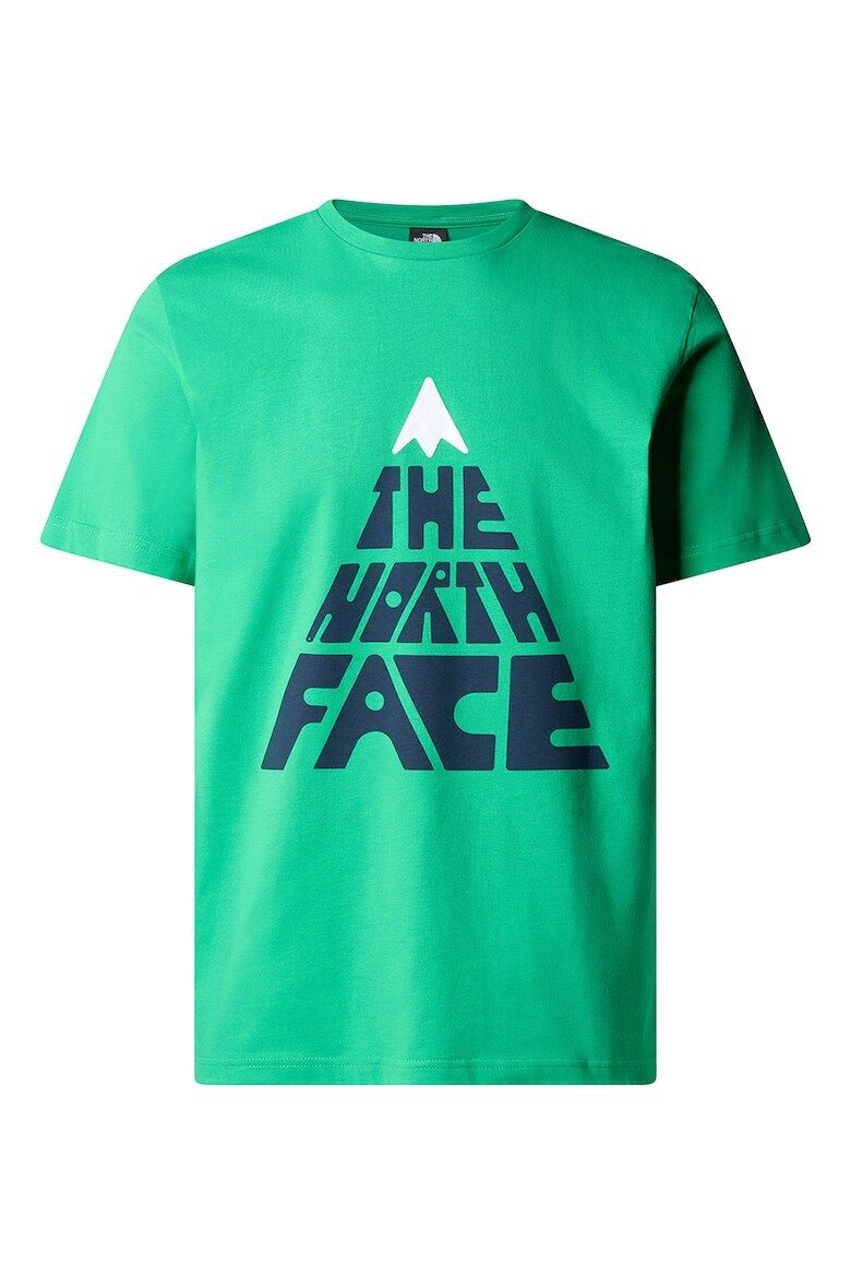 

Хлопковая футболка с логотипом The North Face, зеленый