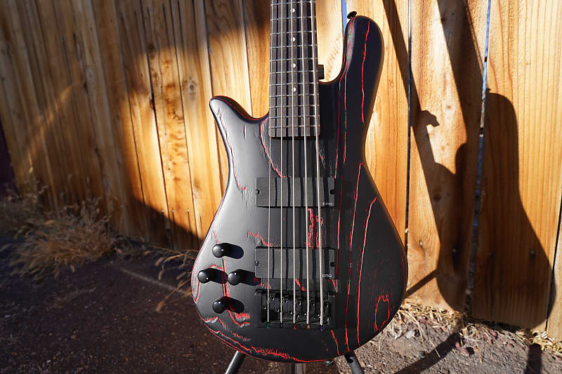 Басс гитара Spector NS Pulse-5 Cinder Red Left Handed 5-String Electric Bass Guitar w/ Gig Bag