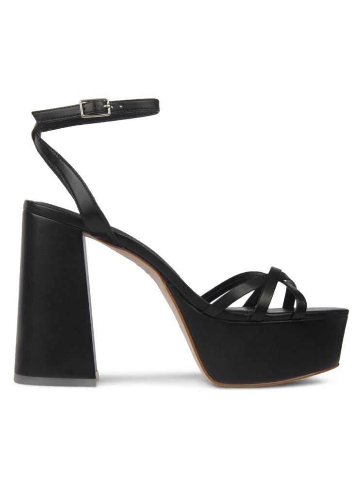

Сандалии Emani на платформе на блочном каблуке Black Suede Studio, черный