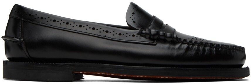 

Черные лоферы Dan с перфорацией Sebago, Черный