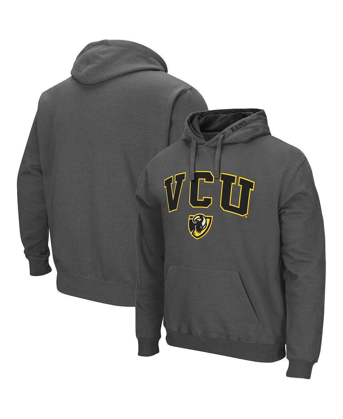 

Мужской темно-серый пуловер с капюшоном VCU Rams Arch и Logo Colosseum