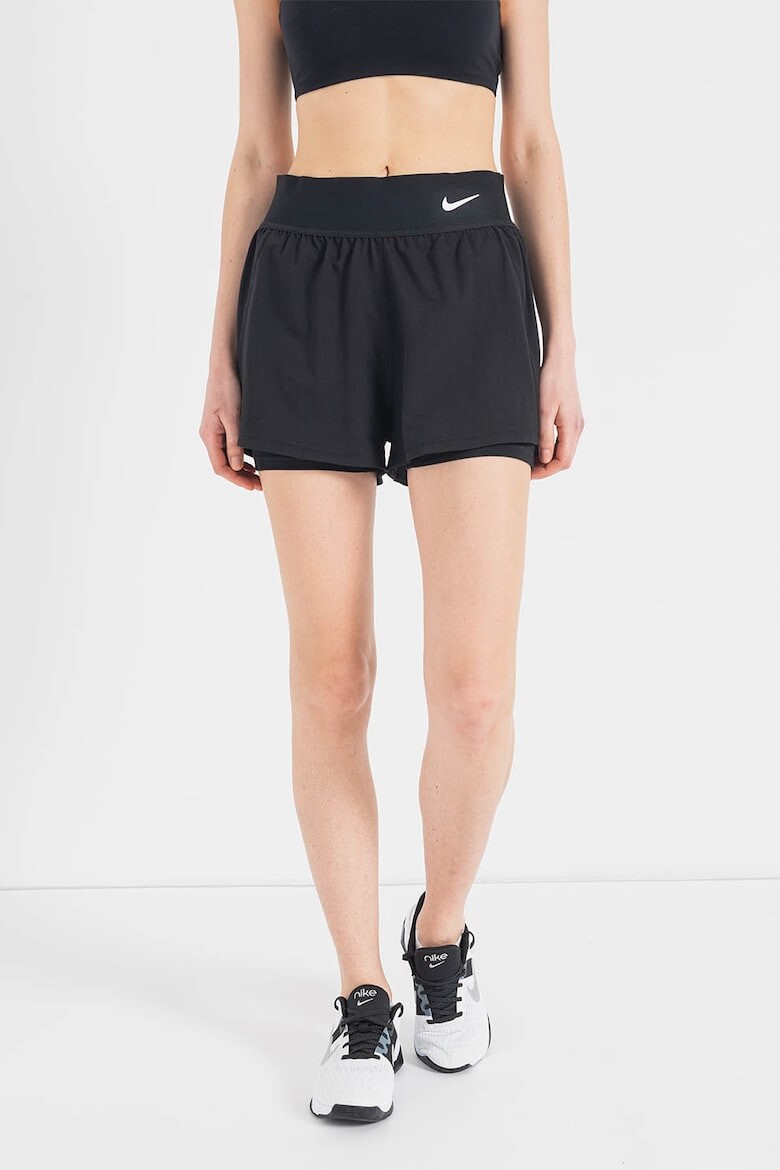 

Теннисные шорты с высокой талией Dri-FIT Court Advantage Nike, черный