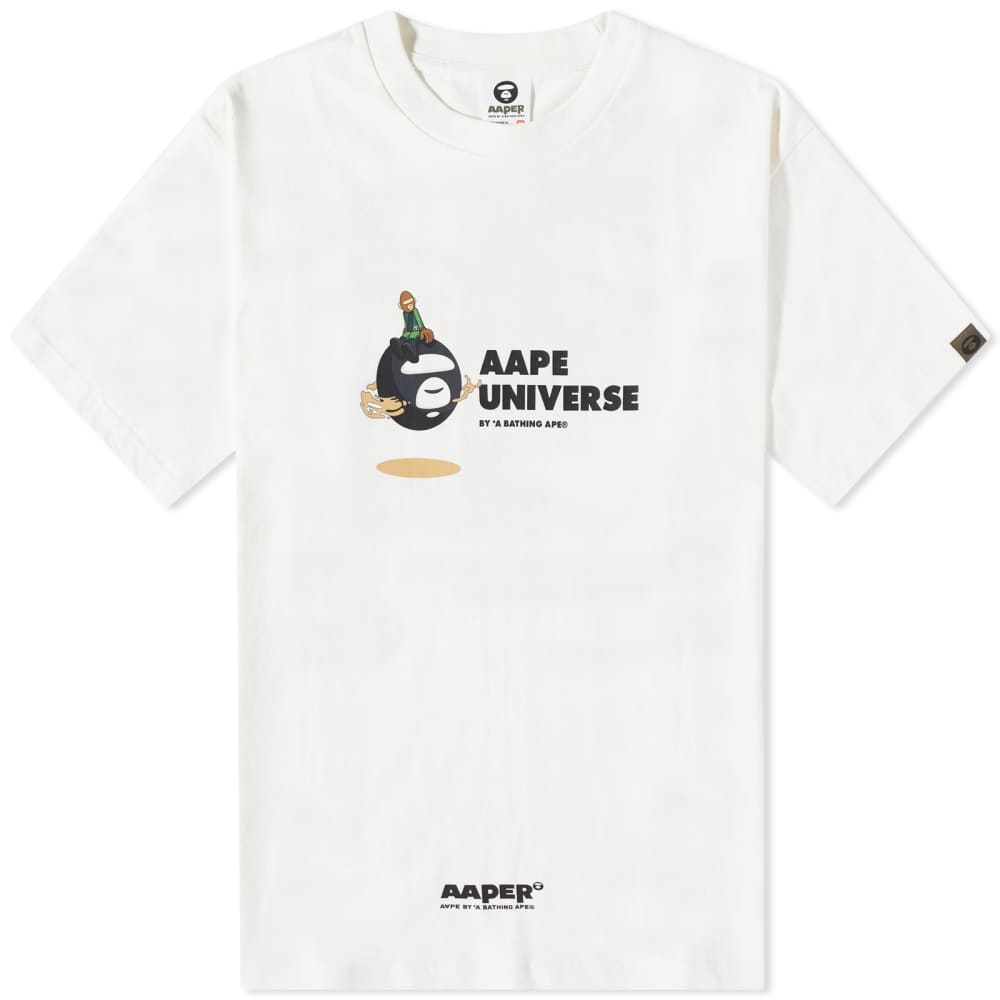 

AAPE Камуфляжная футболка Aaper Universe, белый