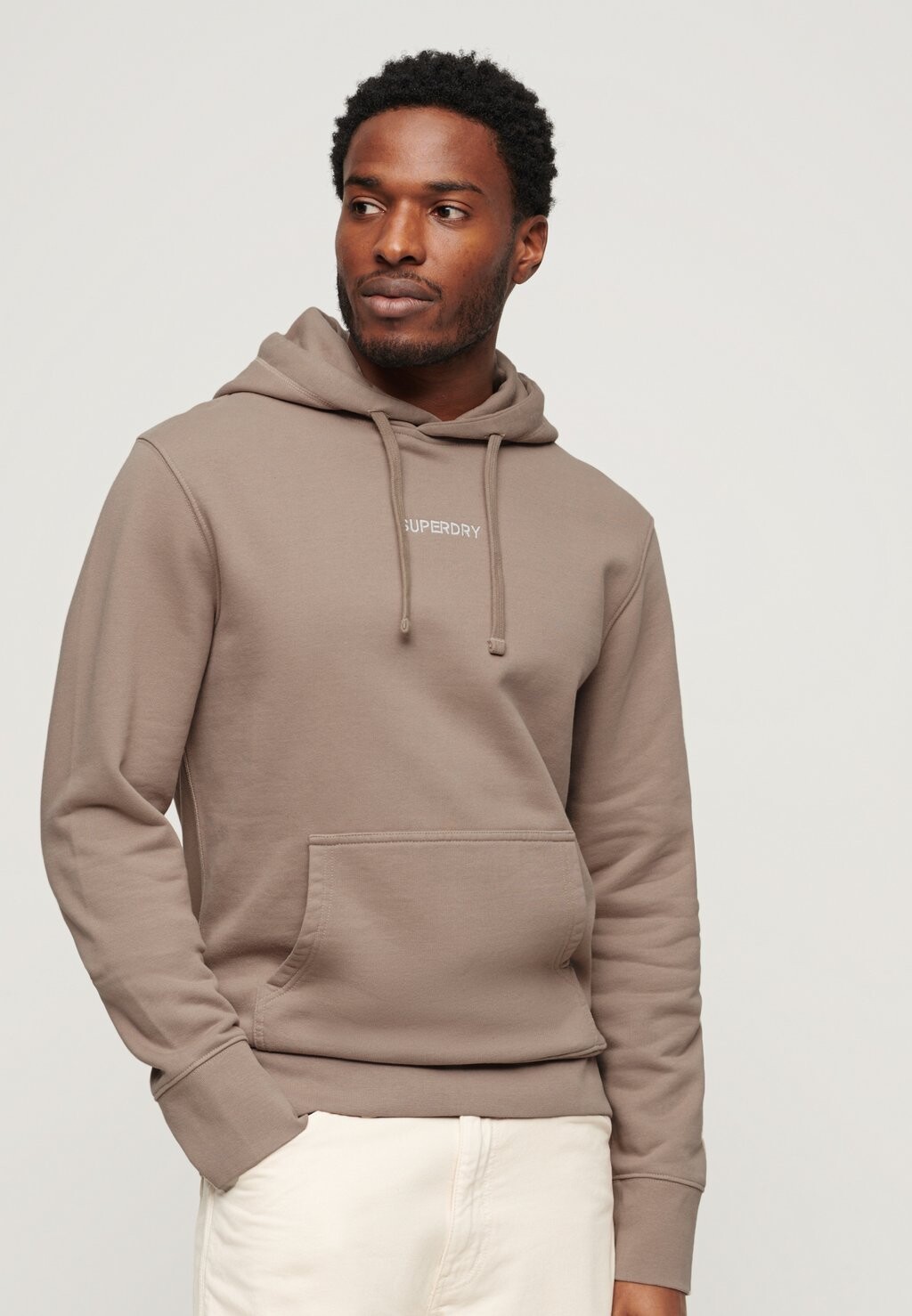 

Толстовка MICRO LOGO Superdry, цвет deep beige slub