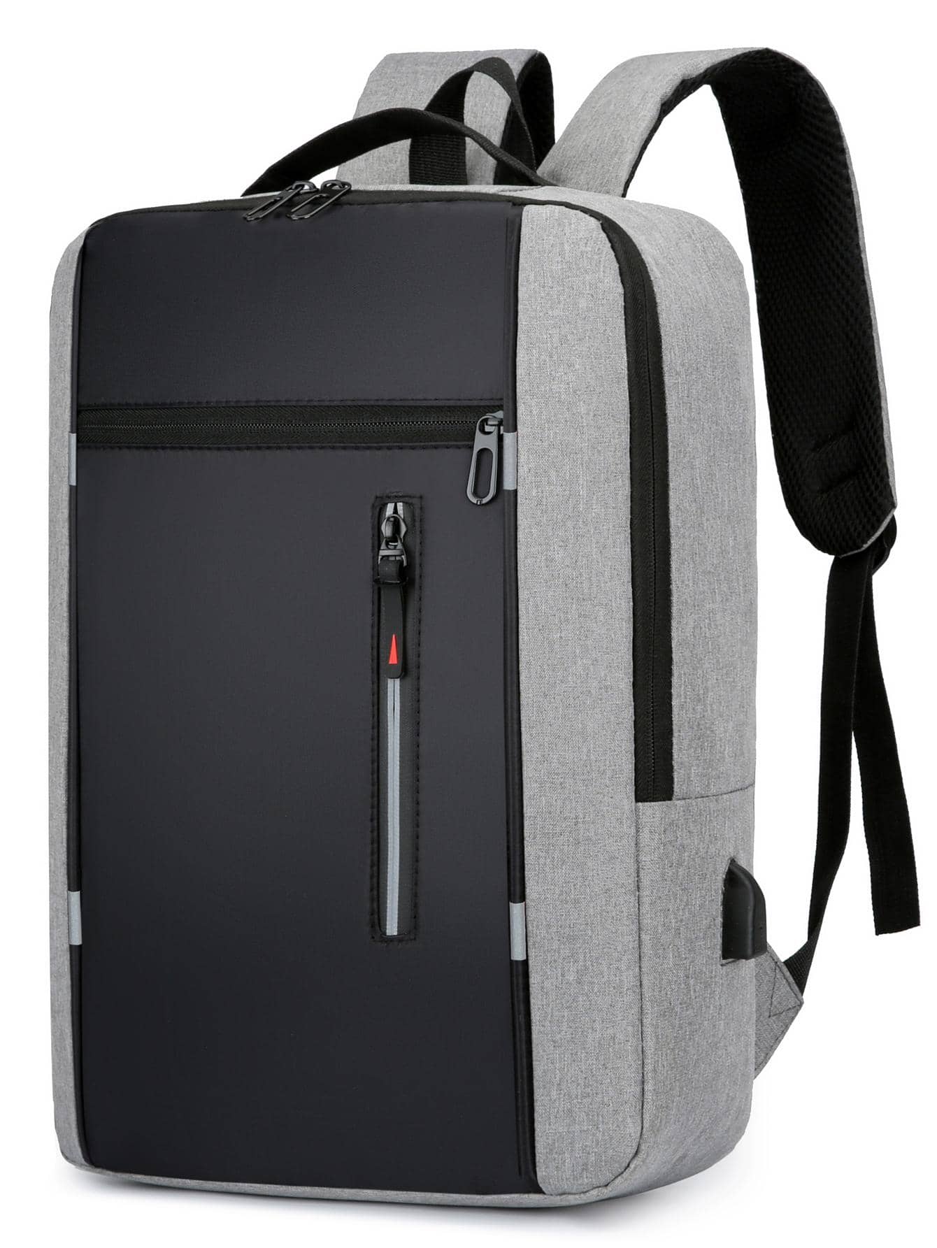 Рюкзак ноутбука Колорблок 15, серый рюкзак для девочек подростков с usb портом для зарядки и защитой от кражи
