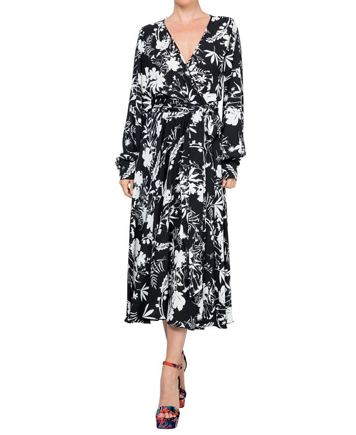 Женское платье миди LilyPad Meghan Los Angeles, цвет Dahlia black фото