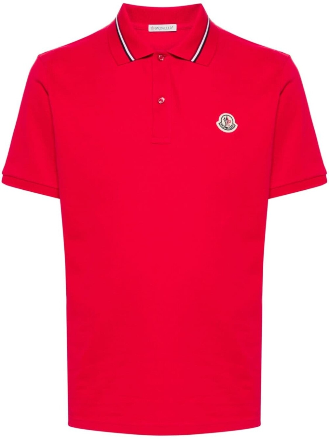 

Moncler рубашка поло с нашивкой-логотипом, красный