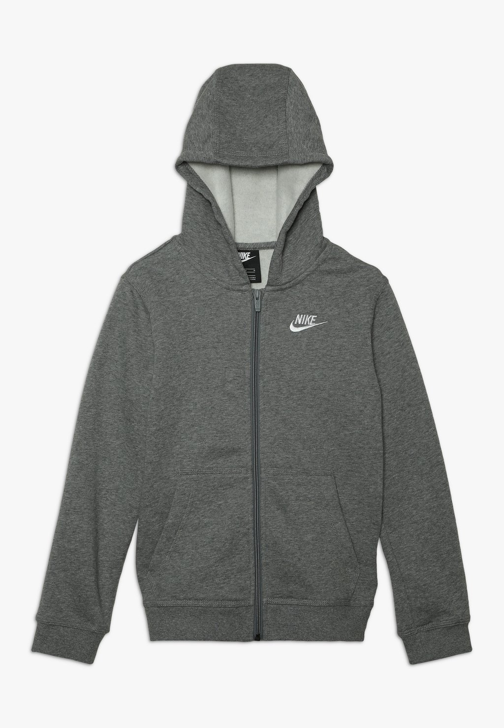 

Толстовка на молнии Hoodie Club Unisex Nike, цвет carbon heather/smoke grey/white