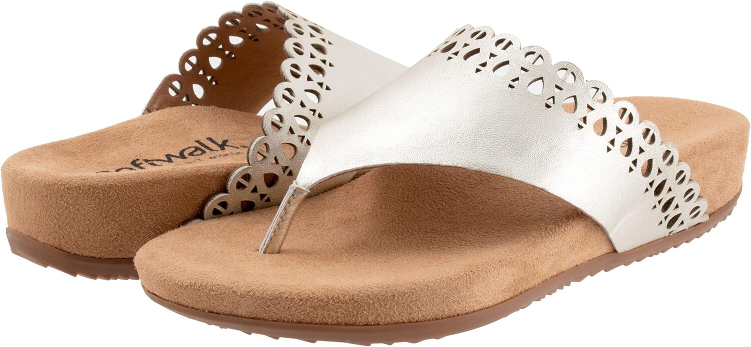 

Шлепанцы Bethany SoftWalk, цвет Champagne Metallic
