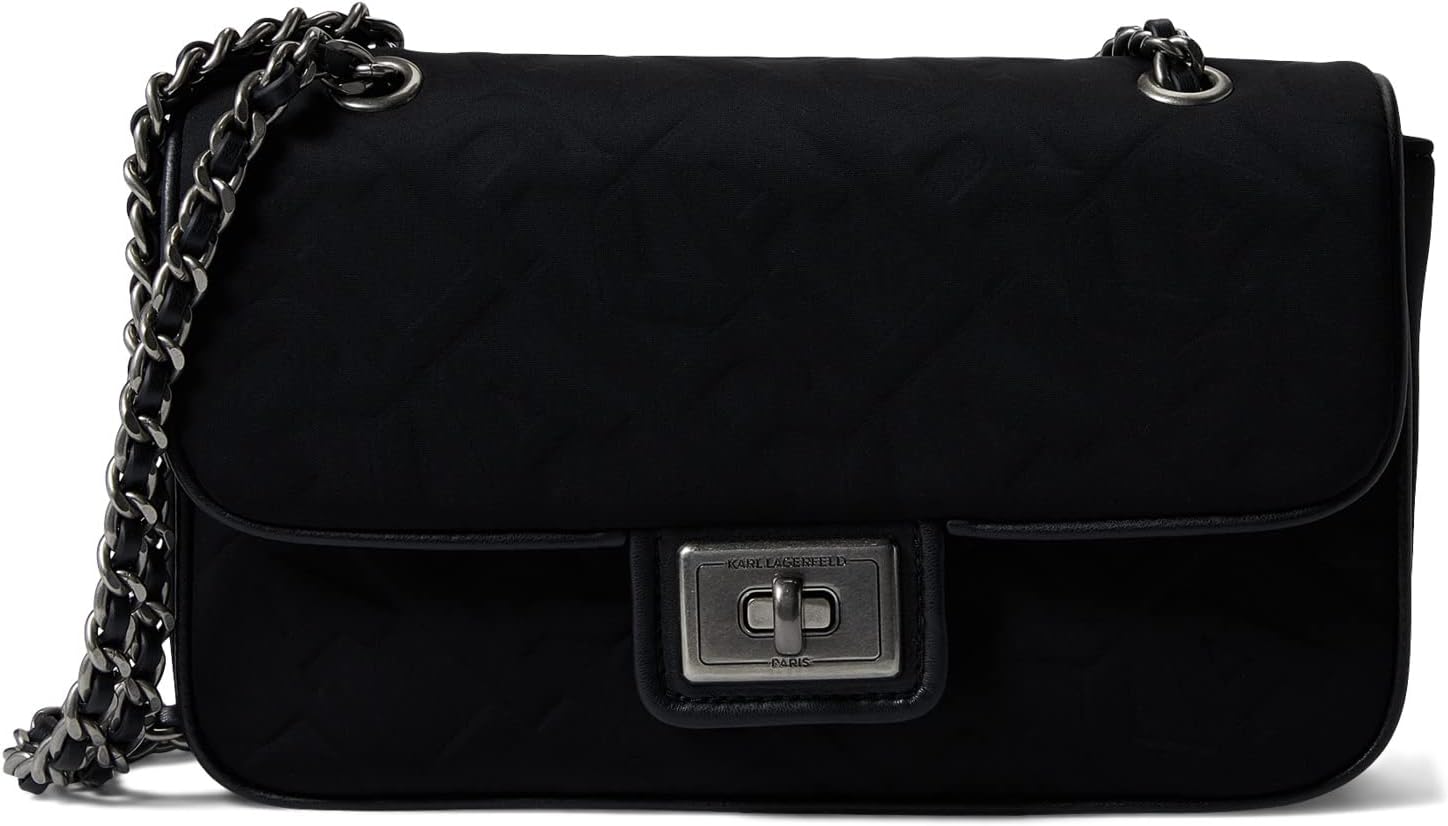 Сумка Agyness Shoulder Karl Lagerfeld Paris, цвет Debossed Logo Black Combo кроссовки karl lagerfeld quadra logo black