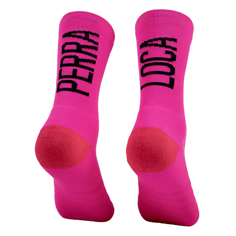 Спортивные носки унисекс Crazy Dog Running Pink Crazy Bitch Perro Loco, цвет rosa