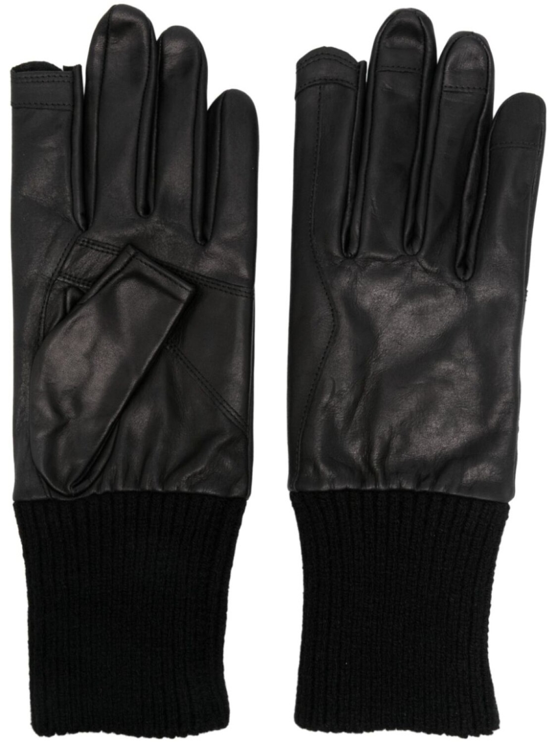 

Rick Owens кожаные перчатки, черный