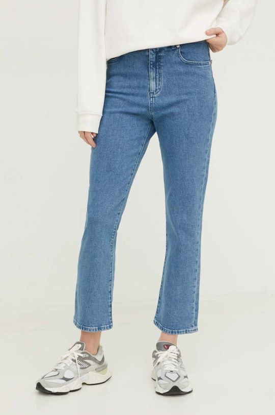 Джинсы Hugo, синий джинсы женские зауженные с завышенной талией повседневные однотонные прямые брюки из денима до щиколотки модная уличная одежда в винтажн