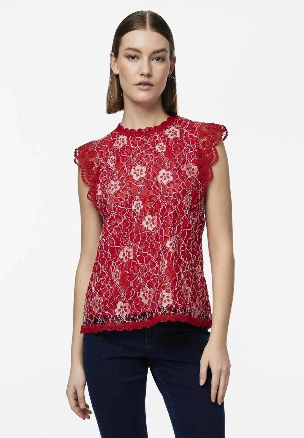 

Топ Pcolline O Neck Pieces, цвет high risk red