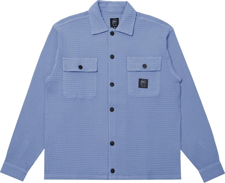 Рубашка Brain Dead Waffle Button Front 'Blueberry', синий