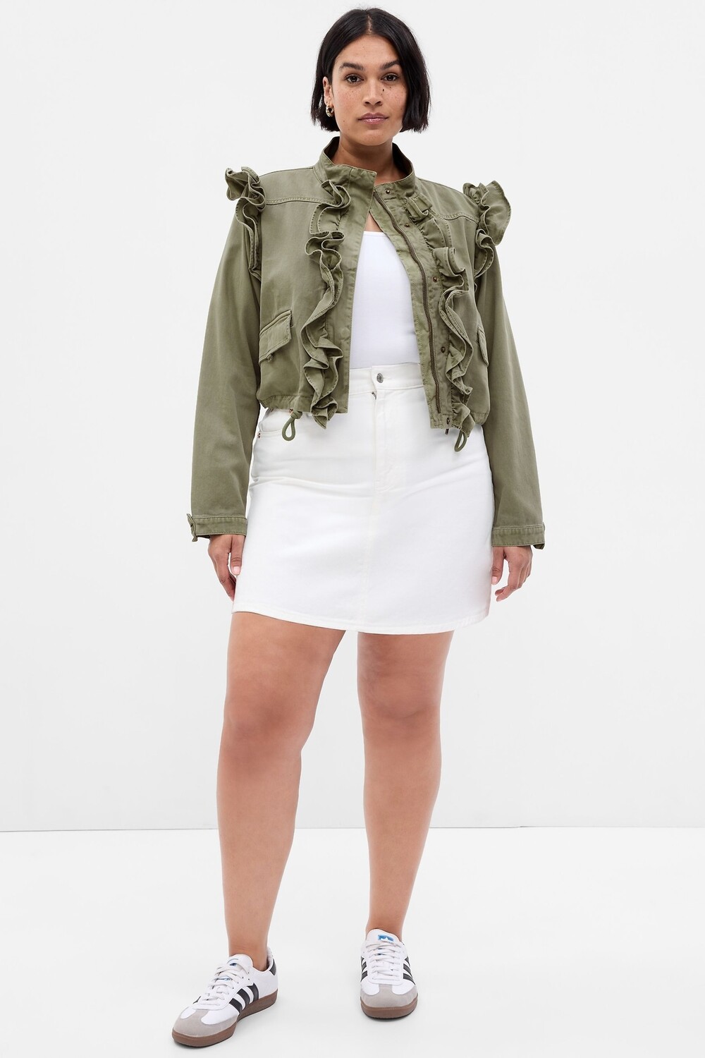

LoveshackFancy короткая куртка с рюшами Gap, зеленый