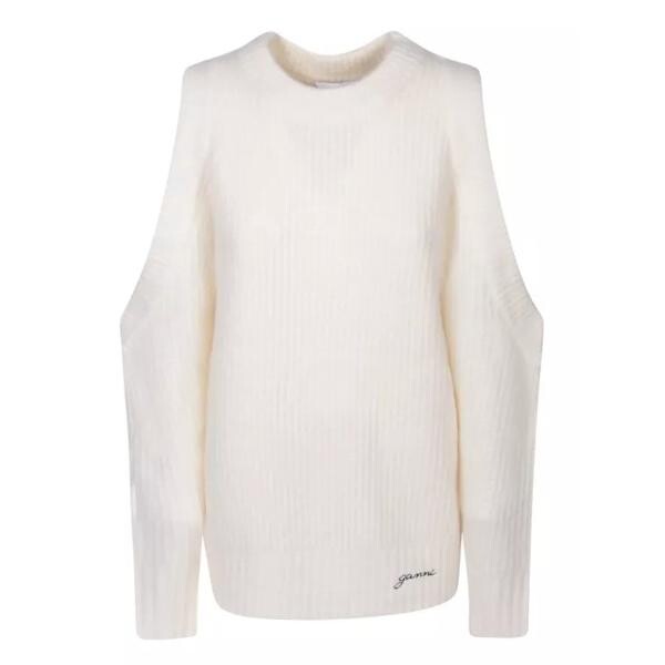 

Пулловер cut-out detail pullover ivory Ganni, белый