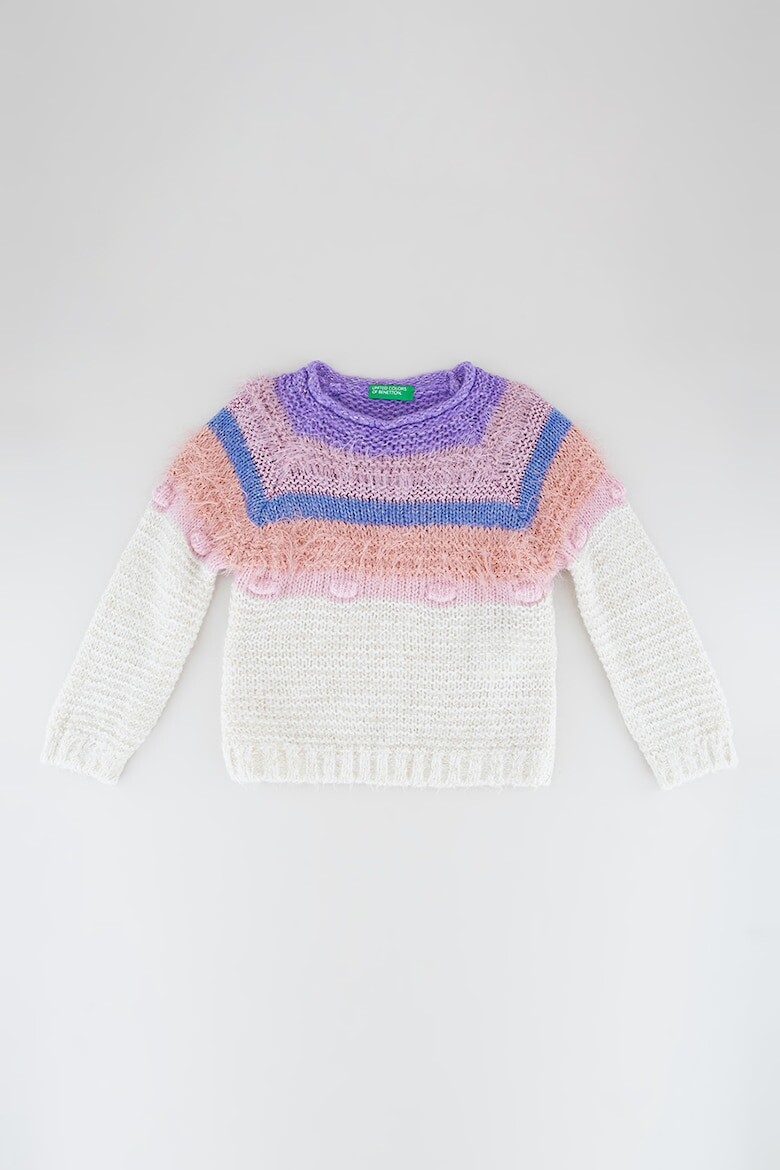 

Свитер с тиснением и полосками United Colors Of Benetton, мультиколор