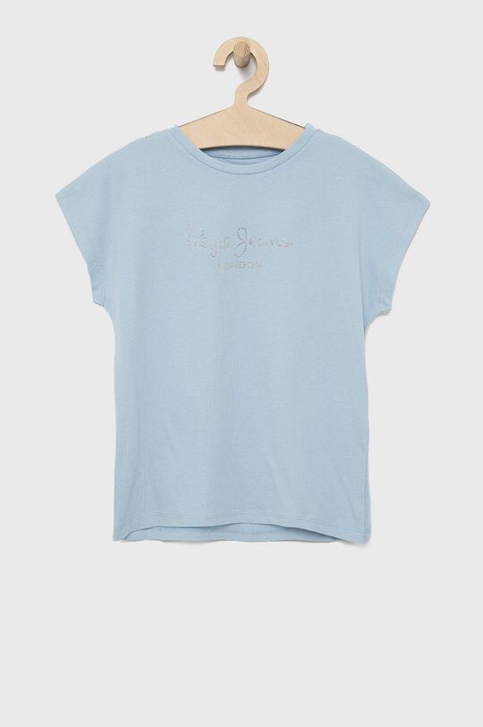 

Детская хлопковая футболка Pepe Jeans, синий