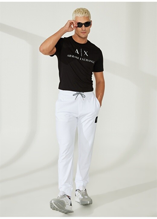 

Удобные белые мужские спортивные штаны Armani Exchange